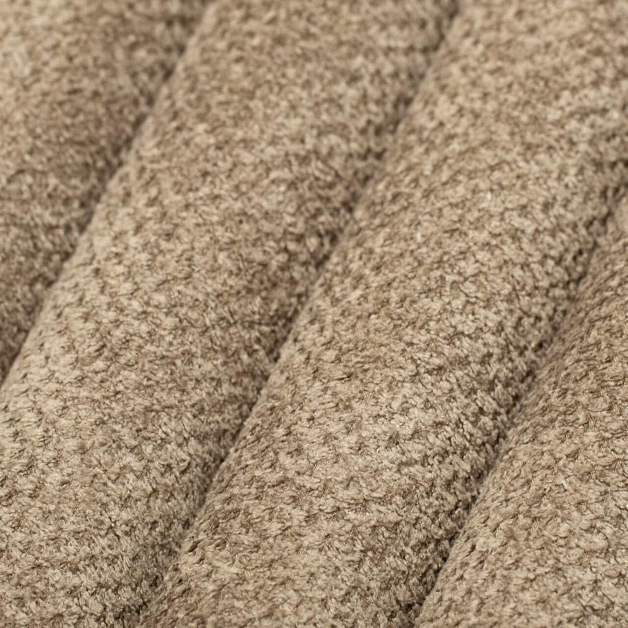 Natural Brown Chenille Textured Upholstery Fabric by The Yard - SKU: Sweeney Taupe